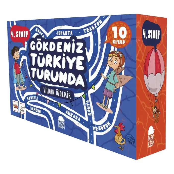 Mavi Kirpi Gökdeniz Türkiye Turunda 4.Sınıf Seti (10 Kitap)