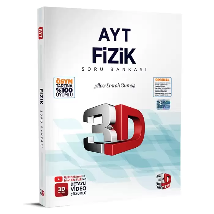 3D Ayt Fizik Soru Bankası 2024-25