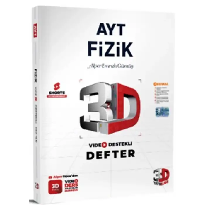 3D Ayt Fizik Video Destekli Defter Vdd 2025-26