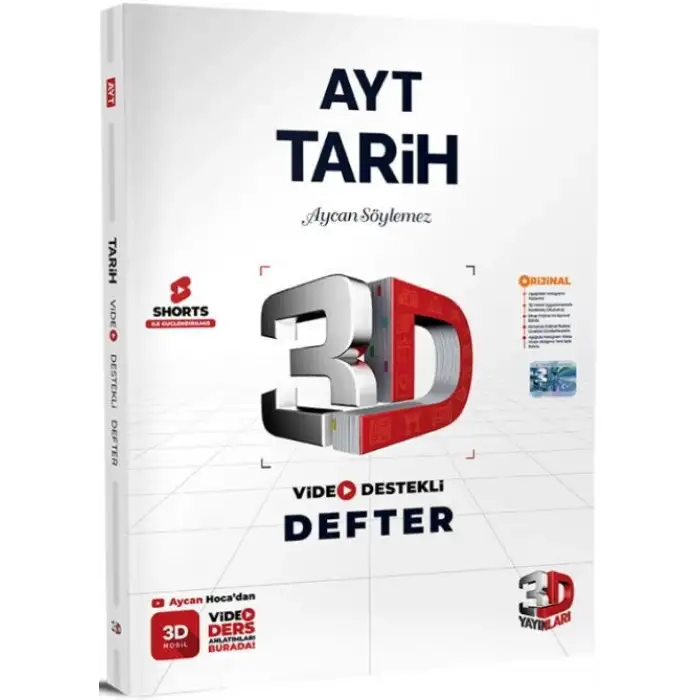 3D Ayt Tariih Video Destekli Defter Vdd 2025-26