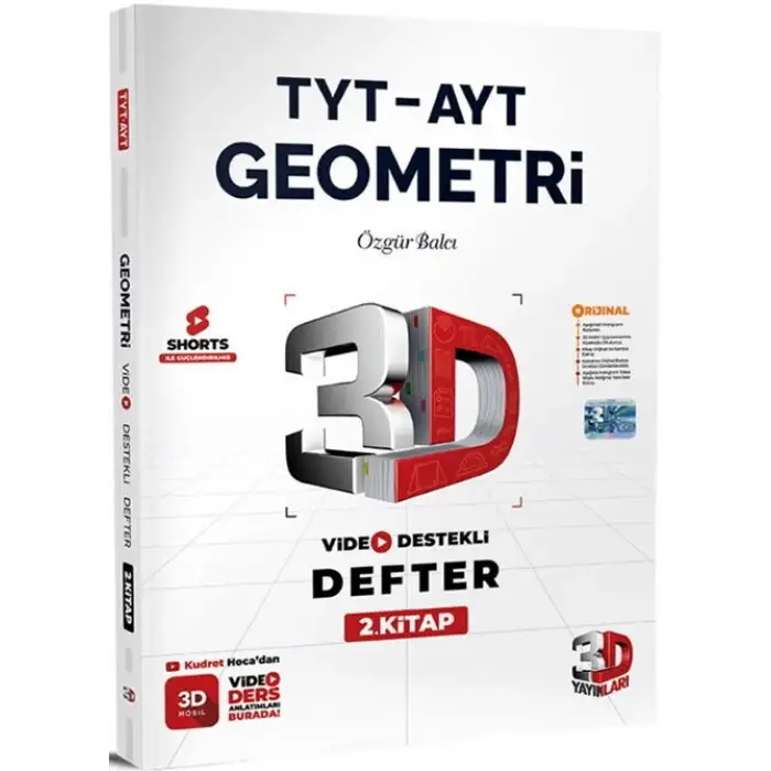 3D Tyt-Ayt Geometri Video Destekli Defter 2.Kitap 2025-26