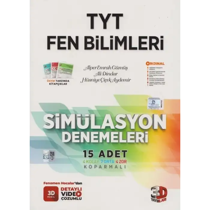 3D Tyt Fen Bilimleri Similasyon Deneme 15 Li 2025-26