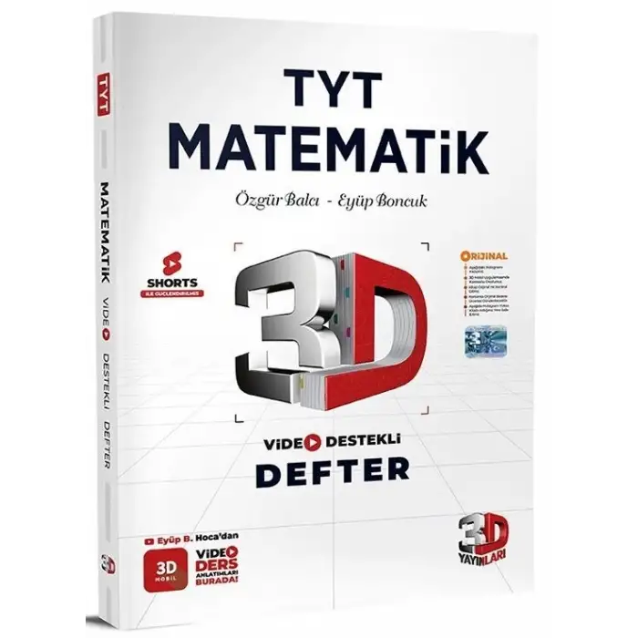 3D Tyt Matematik Video Destekli Defter Vdd 2025-26
