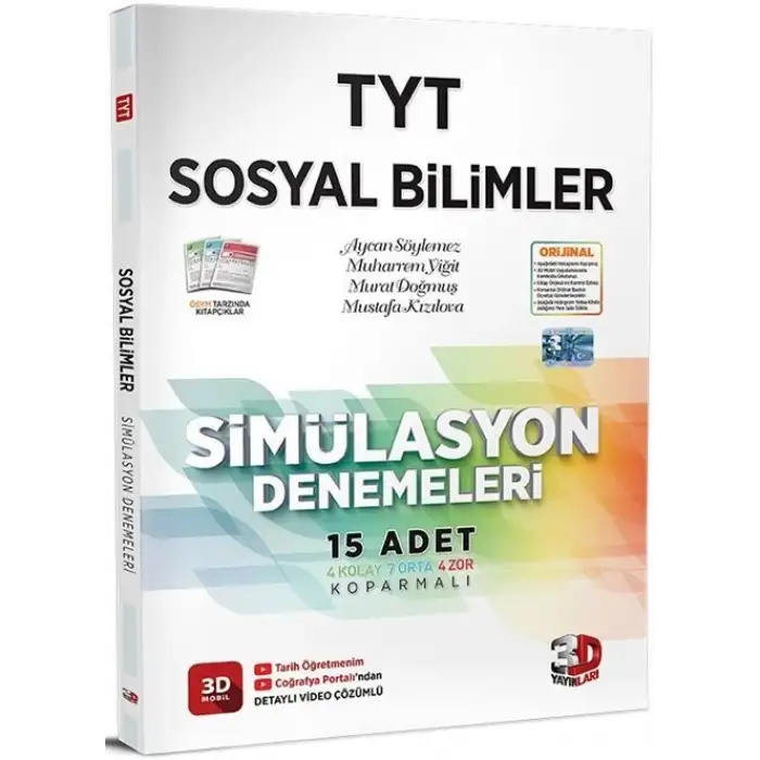 3D Tyt Sosyal Bilimler Similasyon Deneme 15 Li 2025-26