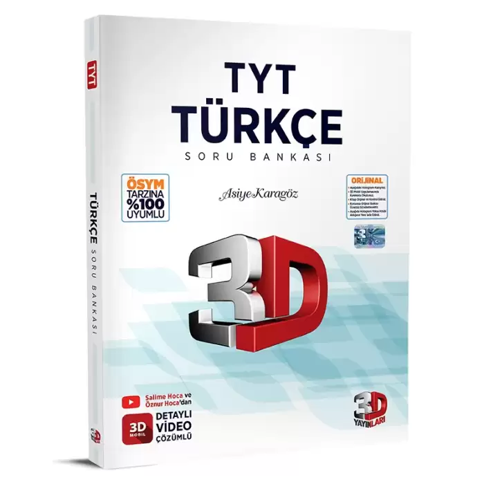 3D Tyt Türkçe Soru Bankası 2023
