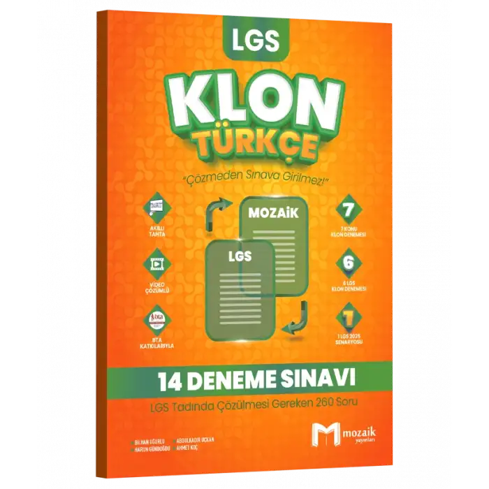 Mozaik 8.Sınıf Türkçe Klon Deneme 2025