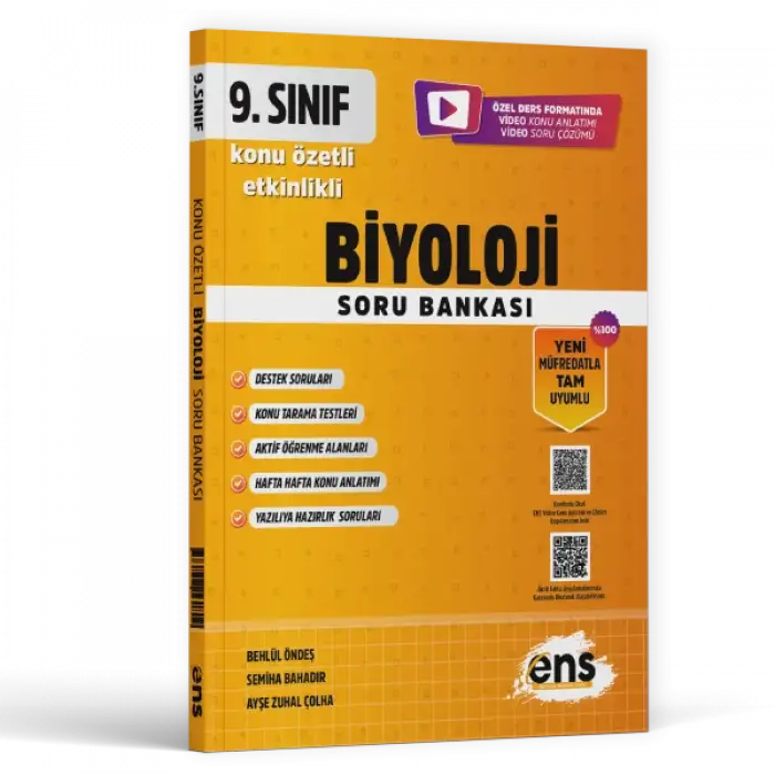 Ens 9.Sınıf Biyoloji Konu Özetli Soru Bankası 2024-25