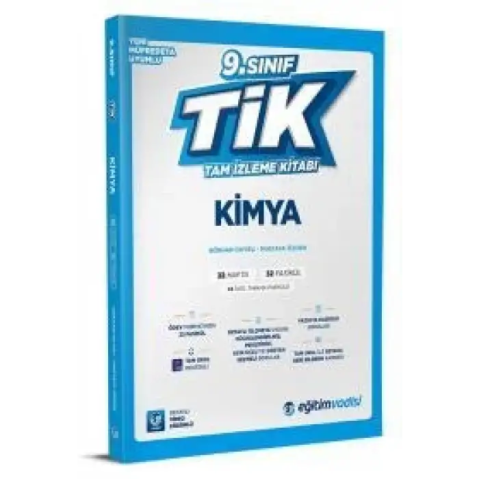 Eğitimvadisi 9.Sınıf Kimya Tam İzleme Kitabı Tik 2025-26