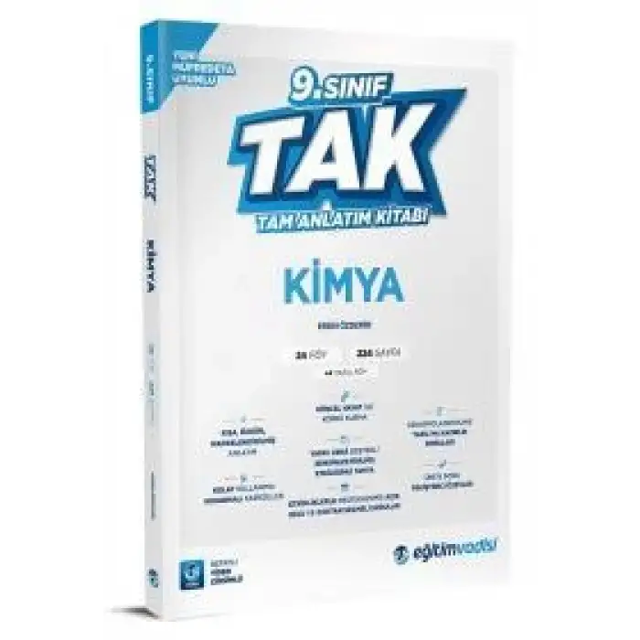 Eğitimvadisi 9.Sınıf Kimya Tam Anlatım Kitabı Tak 2025-26