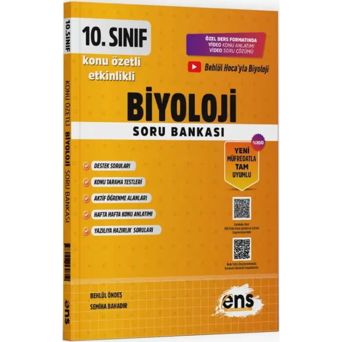 Ensdestek 10.Sınıf Biyoloji Etkinlikli KÖS 2025-26