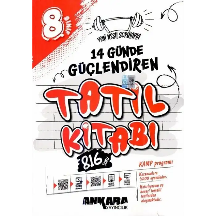 Ankara 8.Sınıf Güçlendiren 14 Günde Tatil Kitabı 2025-26