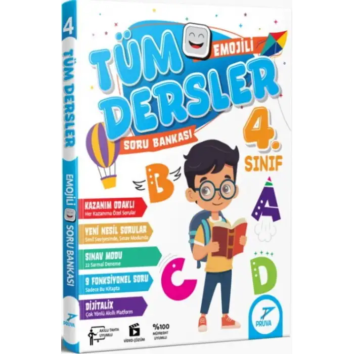 Pruva 4.Sınıf Tüm Dersler Emojili Soru Bankası 2025