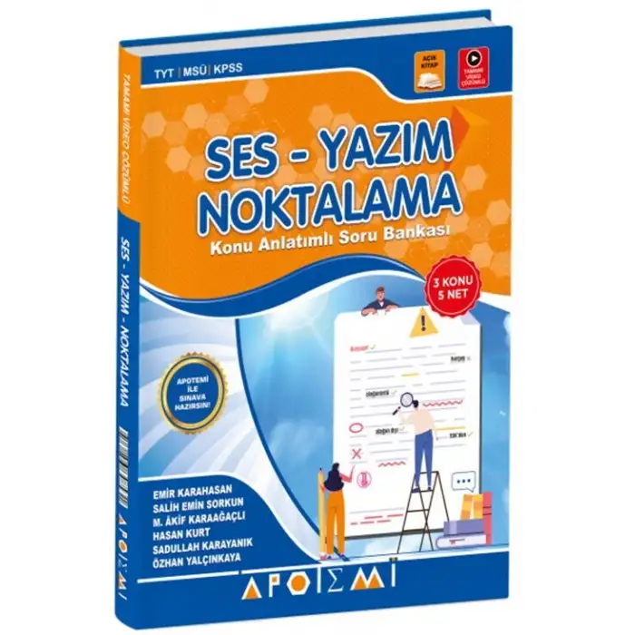 Apotemi TYT KPSS MSÜ Ses Yazım Noktalama Konu Anlatımlı Soru BankasI 2025-26