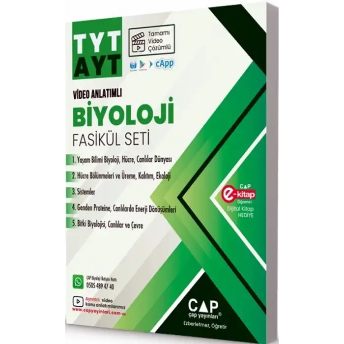 Çap Tyt-Ayt Biyoloji Seti 2025-26