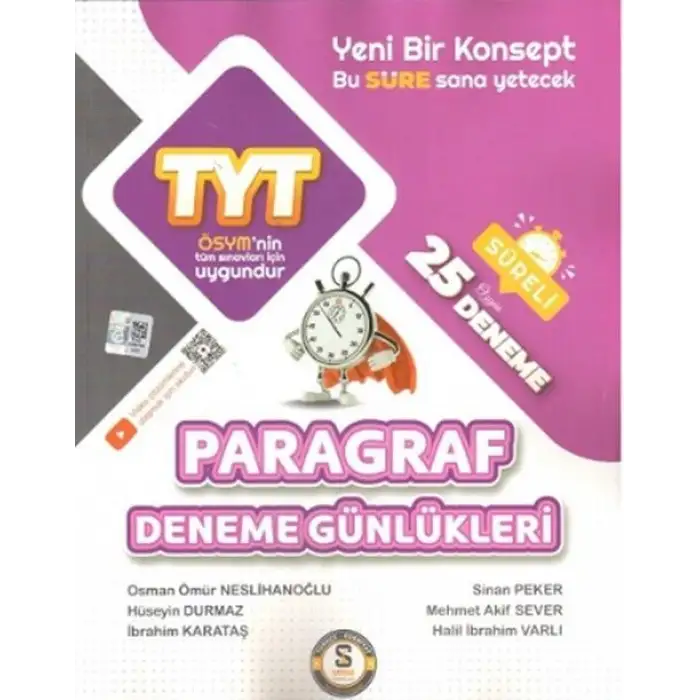 Süre Tyt Paragraf  25 li Deneme 2024