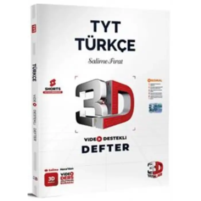 3D Tyt Türkçe Video Destekli Defter Vdd 2025-26