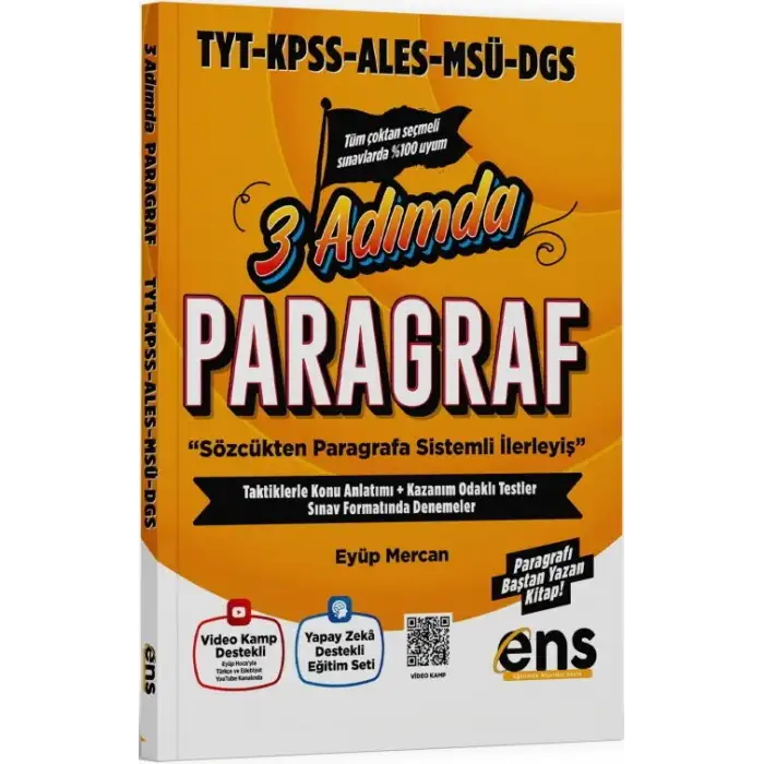 Ens Destek Tyt Kpss Ales Msü Dgs Paragraf 3 Adımda Konu Özetli Soru Bankası
