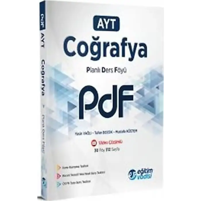 Eğitimvadisi Ayt Coğrafya Planlı Ders Föyü Pdf 2025-26