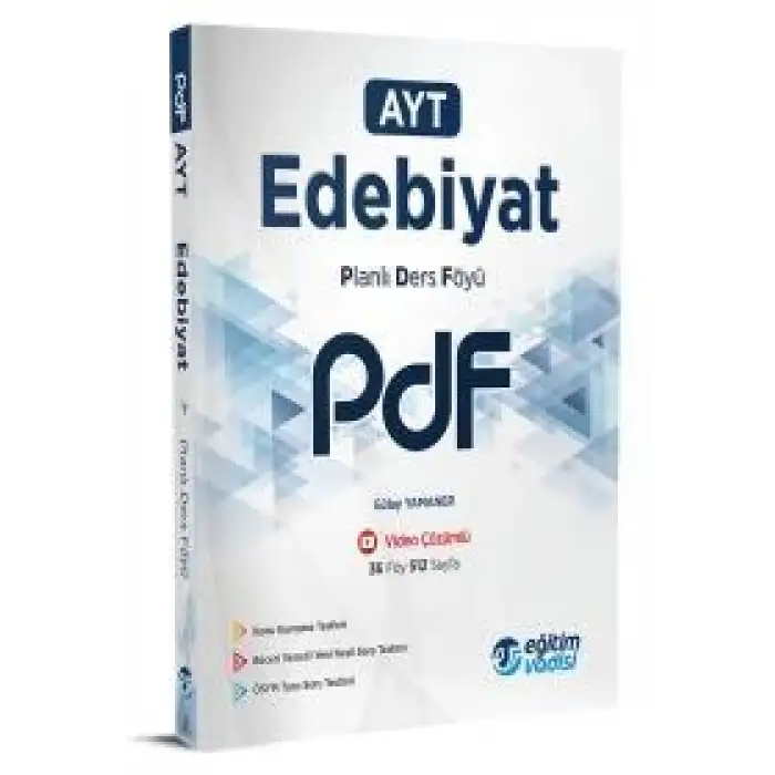 Eğitimvadisi Ayt Edebiyat Planlı Ders Föyü Pdf 2025-26