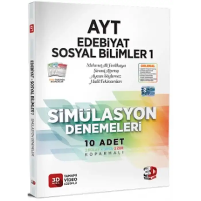 3D Ayt Edebiyat-Tarih-Coğrafya  Simülasyon Denemeleri 2025-26