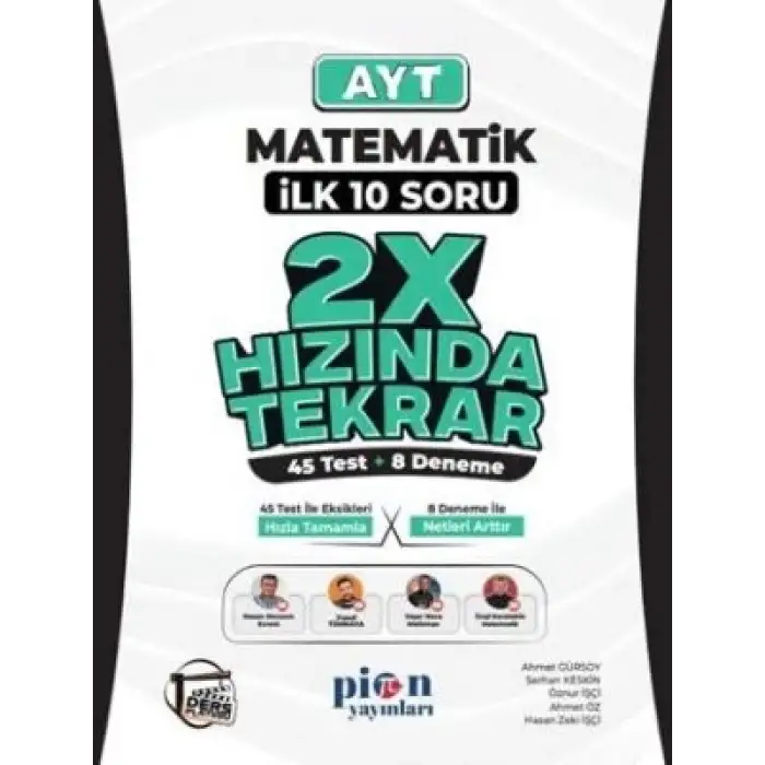 Pion Ayt Matematik 2X Hızında Tekrar Deneme 2026