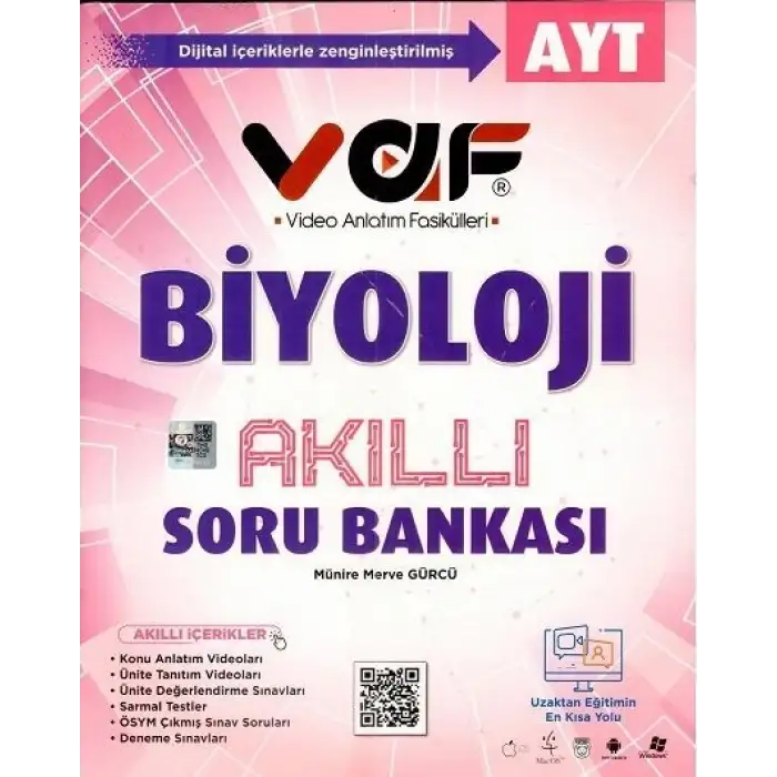 Vaf Ayt Biyoloji Akıllı Soru Bankası 2022
