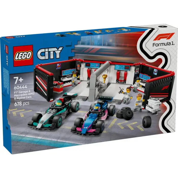 Lego City 60444 F1 Garajı Ve Mercedes-Amg Ve Alpine Arabaları