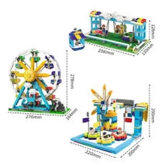 Jaki Block Oyuncak Lunapark Temalı 1107 Parça Jk2180