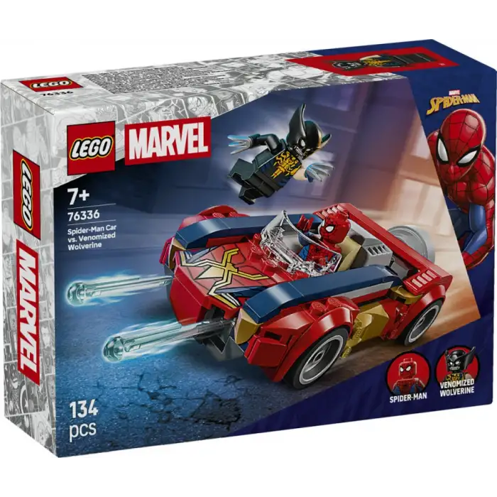 Lego Marvel 76336 Örümcek Adam Arabası, Venomlaşmış Wolverine’e Karşı