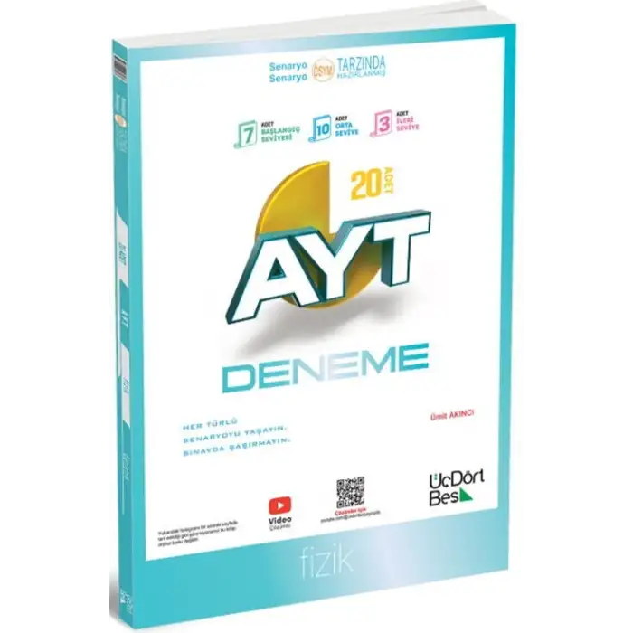 Üçdörtbeş Ayt Fizik 20 Li Deneme 2025-26