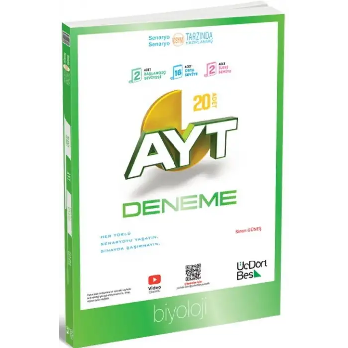 Üçdörtbeş Ayt Biyoloji Deneme 20 Li 2025-26