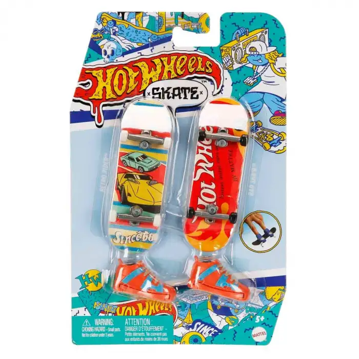 Hotwheels Skate Retro Temalı İkili Parmak Kaykay Ayakkabı Paketleri Mtl-Hxl17