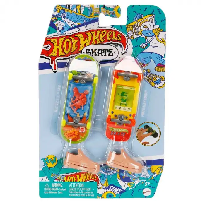 Hotwheels Skate Retro Temalı İkili Parmak Kaykay Ayakkabı Paketleri Mtl-Hxl17