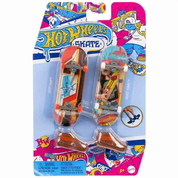 Hotwheels Skate Retro Temalı İkili Parmak Kaykay Ayakkabı Paketleri Mtl-Hxl17