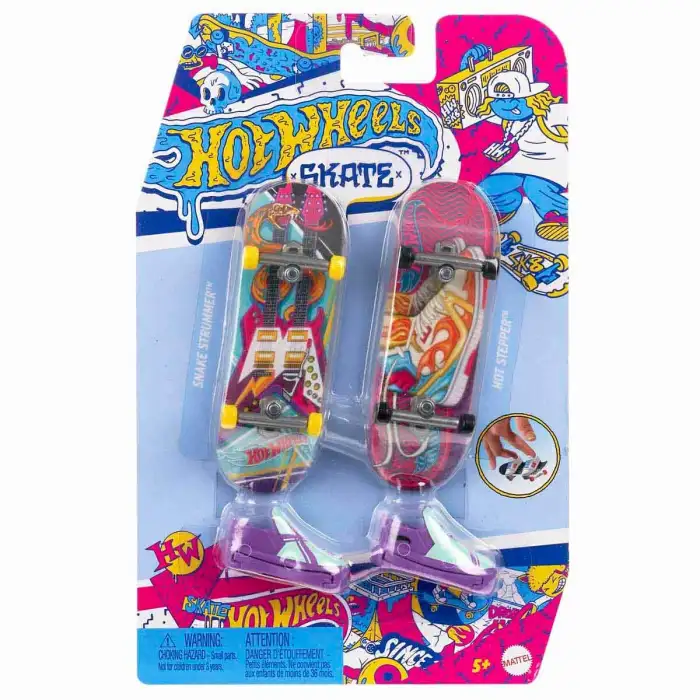 Hotwheels Skate Retro Temalı İkili Parmak Kaykay Ayakkabı Paketleri Mtl-Hxl17