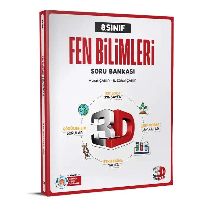3D 8.Sınıf Fen Bilimleri Soru Bankası 2025-26