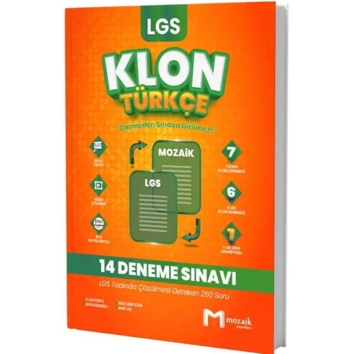 Mozaik 8.Sınıf Türkçe Klon Deneme 2025-26
