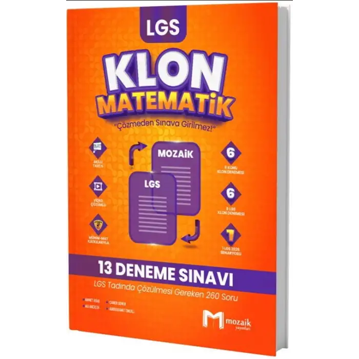 Mozaik 8.Sınıf Matematik Klon Deneme 2025-26
