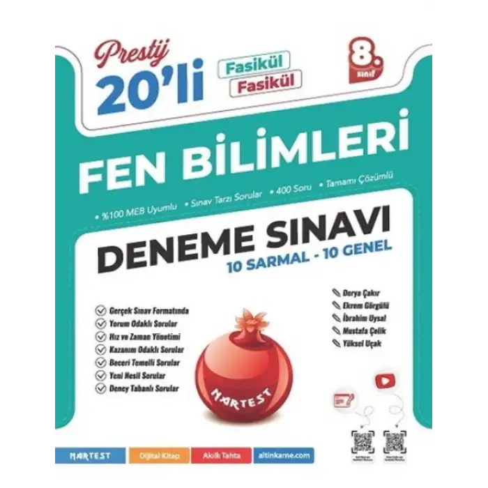 Nartest 8.Sınıf Prestij Fen Bilimleri 20 Deneme 2025-26