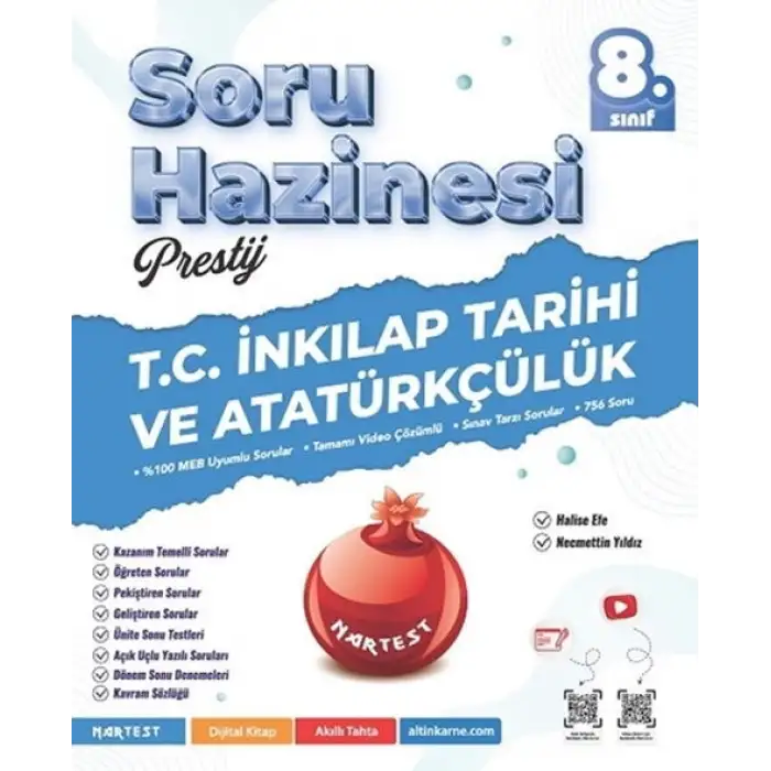 Nartest 8.Sınıf Prestij T.C. İnkılap Tarihi Soru Bankası 2025-26