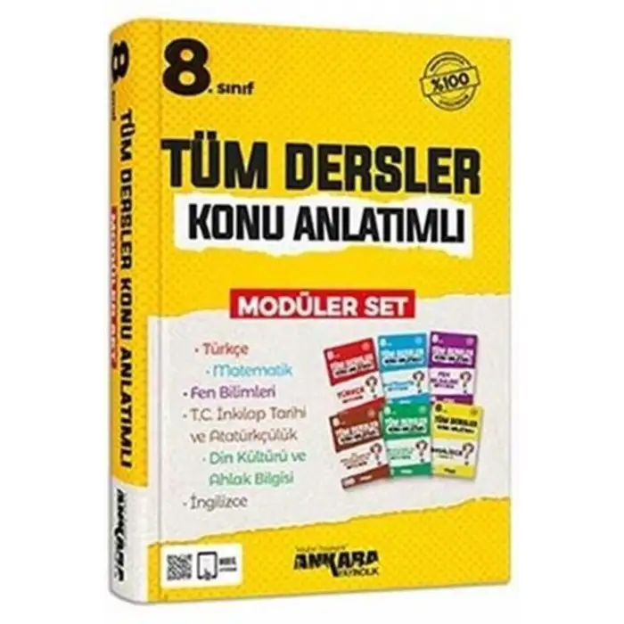 Ankara 8.Sınıf Tüm Dersler Konu Anlatımlı Modüler Set 2025