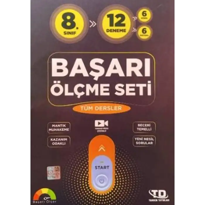 Tandem 8.Sınıf Tüm Dersler Başarı Ölçme Seti 12 Deneme Sınavı