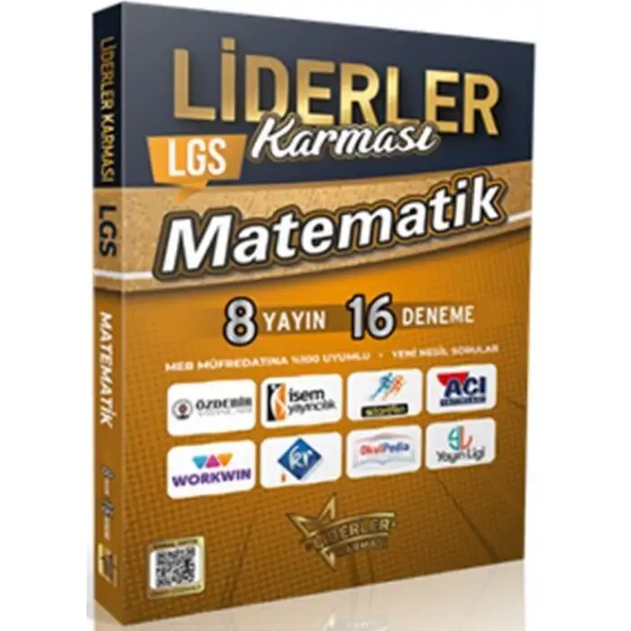 Liderlerkarması 8.Sınıf Matematik Denemeleri Seti - 8 Yayın 16 Deneme