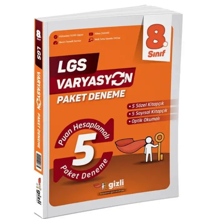 Gizli 8.Sınıf Lgs Varvasyon Paket Deneme 5Li