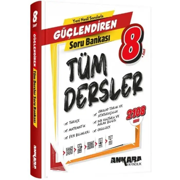 Ankara 8.Sınıf Güçlendiren Tüm Dersler Soru Bankası 2024-25