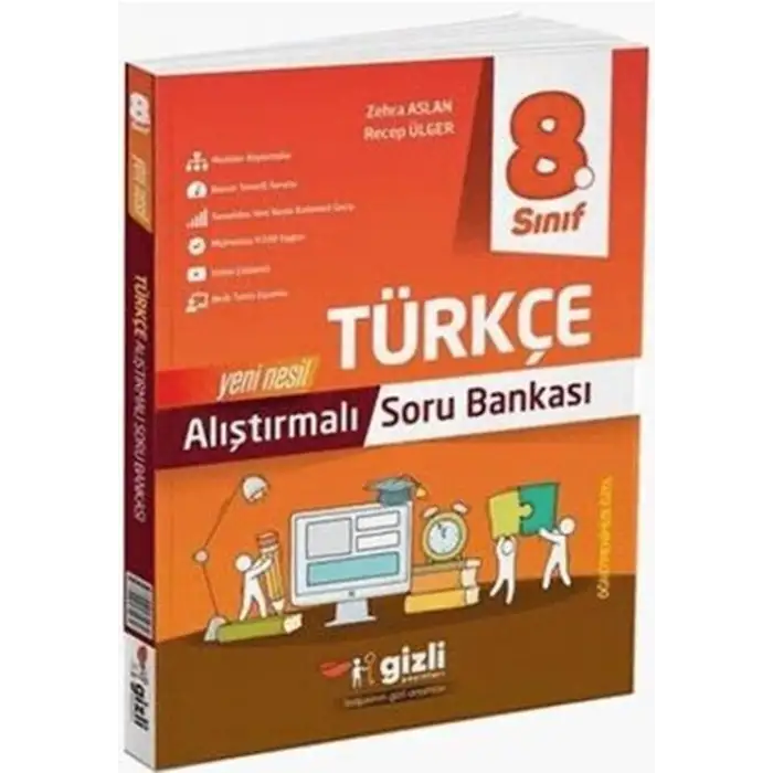 Gizli 8.Sınıf Türkçe Alıştırmalı Soru Bankası 2025-26