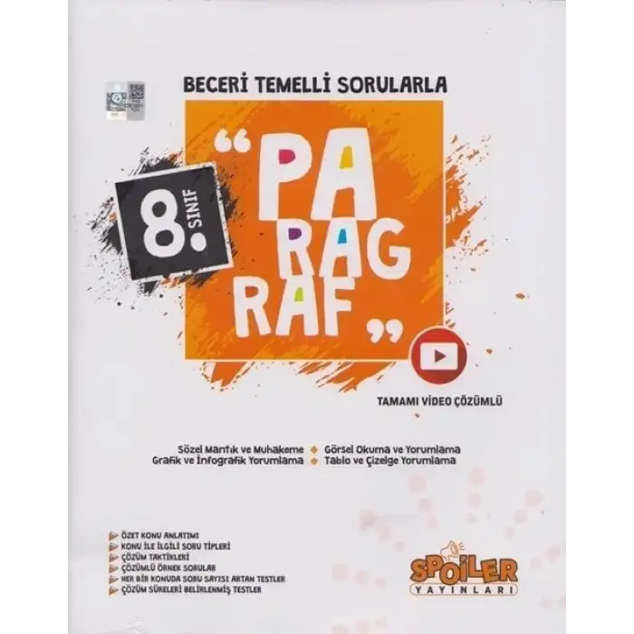 Spoiler 8.Sınıf Paragraf Soru Bankası 2024-25