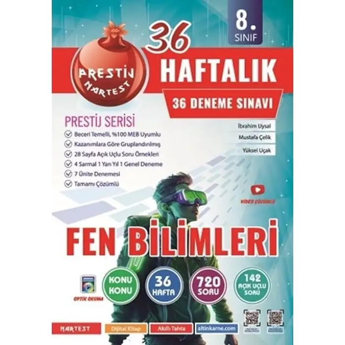 Nartest 8.Sınıf Fen Bilimleri Haftalık Deneme 2025-26