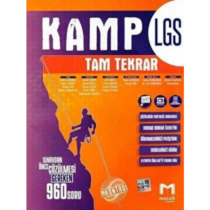 Mozaik 8.Sınııf Lgs Kamp Tam Tekrar Soru Bankası 2021