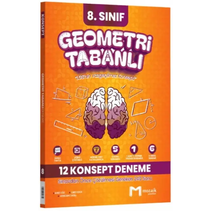 Mozaik 8.Sınıf LGS Geometri Tabanlı 12 Konsept Deneme 2025-26